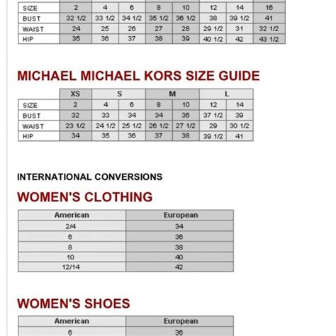 michael kors shoe size|michael kors size chart uk.